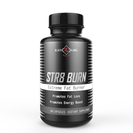 Black Label  Str8 Burn Extreme Fat Burner 60 caps